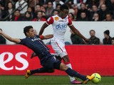 Nancy's forward Benjamin Moukandjo is tackled by PSG's Thiago Silva during the Ligue 1 clash on March 9, 2013
