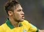 Brazil's Neymar celebrates his goal against Spain during the Confederations Cup on June 30, 2013