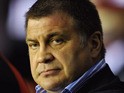 Wigan coach Shaun Wane during the Stobart Super League match between Wigan Warriors and Warrington Wolves at the DW Stadium on March 23, 2012
