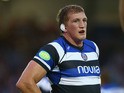 Stuart Hooper of Bath during the Pre season match between Bath and Ospreys at the Recreation Ground on August 30, 2013 