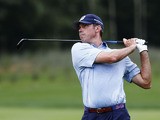 Matt Kuchar plays his second shot on the second hole during the final round of the Deutsche Bank Championship at TPC Boston on September 2, 2013