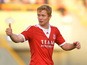 Barry Robson of Aberdeen during the Pre Season Friendly match between Aberdeen and FC Twente at Pittodrie Stadium on July 26, 2013