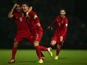 Cristiano Ronaldo of Portugal celebrates scoring during the FIFA 2014 World Cup Qualifying Group F match between Northern Ireland and Portugal at Windsor Park on September 6, 2013