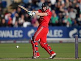England's Jos Buttler in action during 4th Natwest Series One Day International against Australia on September 14, 2013