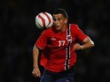 Norway's Omar Elabdellaoui in action against England during their UEFA Under-21 Championship match on September 10, 2012