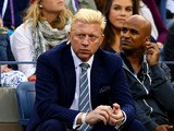 Boris Becker watches the men's singles semifinal match between Rafael Nadal of Spain and Richard Gasquet of France on Day Thirteen of the 2013 US Open at USTA Billie Jean King National Tennis Center on September 7, 2013