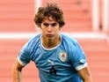 Manchester United full-back Guillermo Varela in action for Uruguay Under-20s in January 2013.