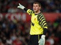 Sam Johnstone of Manchester United looks on during the FA Youth Cup Semi Final 2nd Leg between Manchester United and Chelsea at Old Trafford on April 20, 2011