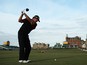 Retief Goosen of South Africa hits his tee shot on the 18th hole during the third round of the 139th Open Championship on the Old Course, St Andrews on July 17, 2010