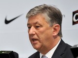 Celtic FC chief executive Peter Lawwell during a press conference in Seoul on December 21, 2009