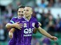 Nebojsa Marinkovic of the Glory celebrates after scoring a goal during the round 25 A-League match between Perth Glory and the Newcastle Jets at nib Stadium on March 30, 2014
