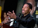US boxer Shawn Porter speaks during a press conference in Washington on April 17, 2014