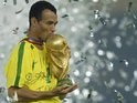 Brazil full-back Cafu lifts the World Cup on June 30, 2002.
