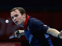 Paul Drinkhall of Great Britain competes during Men's Team Table Tennis first round match against team of Portugal on Day 7 of the London 2012 Olympic Games on August 3, 2012