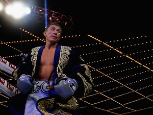 Gennady Golovkin looks on before his fight against Curtis Stevens for the WBA Middleweight Title at The Theater at Madison Square Garden on November 2, 2013