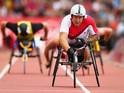 David Weir competing in the parasport 1500m T54 heat on July 29, 2014