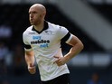 Connor Sammon of Derby County in action during the Pre Season Friendly match between Derby County and West Bromwich Albion at Pride Park Stadium on July 27, 2013