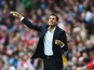 Manager Gustavo Poyet of Sunderland gives instructions during the Barclays Premier League match between Sunderland and Manchester United at Stadium of Light on August 24, 2014
