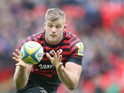 George Kruis of Saracens catches the ball during the Aviva Premiership match between Saracens and Harlequins at Wembley Stadium on March 22, 2014
