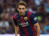 Munir El Haddadi of FC Barcelona in action during the pre-season friendly match between FC Barcelona and SSC Napoli on August 6, 2014