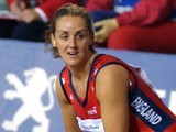 England's Tracey Neville in action during the third and final netball test against New Zealand on June 13, 2003