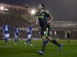 Kike of Middlesbrough celebrates scoring his team's 3rd goal during the Capital One Cup First Round match between Oldham Athletic and Middlesbrough at Boundary Park on August 12, 2014