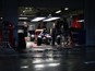 A general view of the Scuderia Toro Rosso garage ahead of the Japanese Formula One Grand Prix at Suzuka Circuit on October 2, 2014