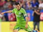 Marco Pappa #10 of the Seattle Sounders FC controls the ball against the FC Dallas on April 12, 2014