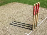 A general view of the wicket during day one of the Third Test match between England and India at the Oval on August 9, 2007