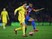 Lazar Markovic of Liverpool and Fraizer Campbell of Crystal Palace battle for the ball during the FA Cup fifth round match on February 14, 2015
