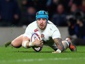 Jack Nowell scores England's fifth try against France in the Six Nations on March 21, 2015