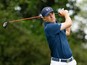 Jordan Spieth of the United States hits his tee shot on the second hole during the final round of the 2015 Masters Tournament at Augusta National Golf Club on April 12, 2015