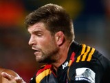 Mike Fitzgerald of the Chiefs during the round three Super Rugby match between the Chiefs and the Crusaders at Waikato Stadium on February 28, 2015 