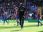 Dame N'Doye of Hull City celebrates scoring the opening goal during the Barclays Premier League match between Crystal Palace and Hull City at Selhurst Park on April 25, 2015
