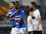 Afriyie Acquah of UC Sampdoria reacts to Antonio Nocerino of Parma FC during the Serie A match between UC Sampdoria and Parma FC at Stadio Luigi Ferraris on May 31, 2015