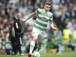 James Forrest in action for Celtic at the Scottish Premiership Match between Celtic and Inverness Caley Thistle at Celtic Park on May 24, 2015