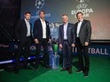 Steven Gerrard, Rio Ferdinand, Gary Lineker and Glenn Hoddle at the launch of BT Sport's European football coverage in London on June 9, 2015
