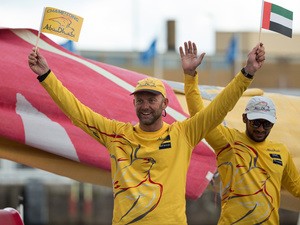 Ian Walker during the finish of Leg 9 from Lorient to Gothenburg via The Hague on June 22, 2015