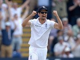 England captain Alastair Cook celebrates winning the 1st Investec Ashes Test match between England and Australia at SWALEC Stadium on July 11, 2015