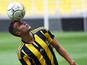 Manchester Uniteds international striker Dutch Robin Van Persie juggles with the ball after signing a contract with the Turkish Super Lig giants football club Fenerbahce at the Sukru Saracoglu stadium in Istanbul on July 14, 2015