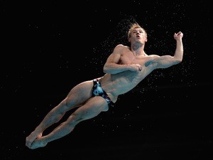 Jack Laugher in action during the men's 3m prelims at the World Aquatics Championships on July 30, 2015