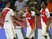 Monaco's Portuguese forward Ivan Cavaleiro celebrates with his team mates after scoring a goal during the UEFA Champions League third qualifying round second leg football match between AS Monaco vs BSC Young Boys on August 4, 2015
