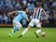David Silva of Manchester City takes on James Morrison of West Bromwich Albion during the Barclays Premier League match between West Bromwich Albion and Manchester City at The Hawthorns on August 10, 2015