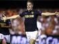 Monaco's Croatian midfielder Marco Pasalic celebrates after scoring during the UEFA Champions League playoff football match between Valencia CF vs AS Monaco FC at the Mestalla stadium in Valencia on August 19, 2014