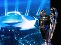 The trophy at the Champions League draw in 2013