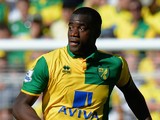 Sebastien Bassong of Norwich City during the Barclays Premier League match between Norwich City and Stoke City at Carrow Road on August 22, 2015 in Norwich, United Kingdom.
