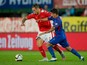 Austrian Marko Arnautovic (L) and Moldova's Gheorghe Andronic (R) vie for the ball during the Euro 2016 qualifying Group G football match between Austria and Moldova in Vienna on September 5, 2015.