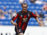 Shaun MacDonald of Bournemouth controls the ball during the friendly match between 1899 Hoffenheim and AFC Bournemouth at Wirsol Rhein-Neckar-Arena on August 1, 2015
