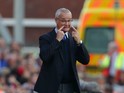 Claudio Ranieri Manager of Leicester City looks on during the Barclays Premier League match between Stoke City and Leicester City at Britannia Stadium on September 19, 2015 in Stoke on Trent, United Kingdom.