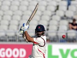 Ashwell Prince of Lancashire bats during day two of the LV County Championship Division Two match between Lancashire and Surrey at Emirates Old Trafford on September 15, 2015